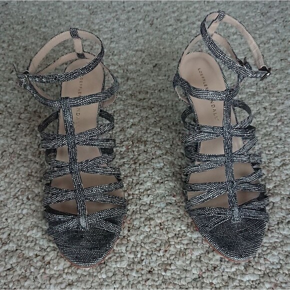 Loeffler Randall Black & white Strappy Sandals size 7.5 - Picture 1 of 12
